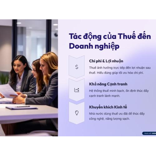 2. Ảnh hưởng của hệ thống thuế đến doanh nghiệp